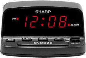 Relógio digital alarme com controles de teclado estilo - SHARP