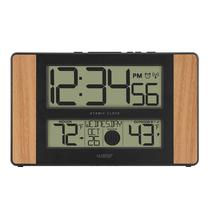Relógio digital atômico La Crosse Technology Wood Oak Relógio digital atômico La Crosse Technology Wood Oak