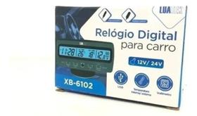 Relogio digital automotivo lcd termetro Relogio digital automotivo lcd termetro