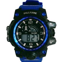 Relógio Digital Azul Modelo Militar de Pulso Moda Joven 2024