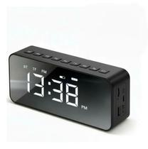 Relógio Digital Bluetooth Espelhado Led Rádio Fm Usb Micro SD Relógio Digital Bluetooth Espelhado Led Rádio Fm Usb Micro SD