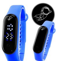 Relogio digital bracelete prova dagua ajustavel infantil data esportivo resistente azul original - Orizom