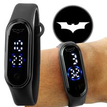Relogio digital bracelete prova dagua heroi batman + infantil presente qualidade premium original