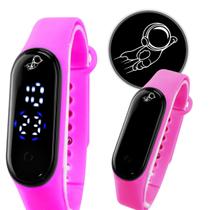 relogio digital bracelete silicone ajustavel menina adolescente presente qualidade premium data rosa esportivo pink