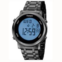 Relógio Digital Champion A Prova D'água Preto Mascara Negra Redondo