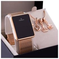 Relógio Digital Champion CH40080H Rosê Led Rosa Relógio Digital Champion CH40080H Rosê Led Rosa