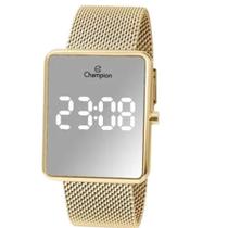 Relógio Digital Champion Dourado Espelhado Ch40080B