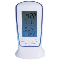 Relógio digital com termômetro calendário alarme Luminoso - Online