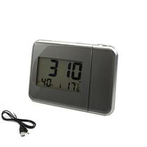 Relógio Digital com Termômetro de Alarme de Projeção LED Hygromet