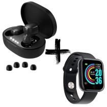 Relógio Digital D20 Masculino Feminino E Fone Bluetooth A6s