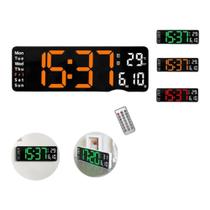Relógio digital de LED com controle temperatura 6629 TG - raffs