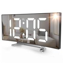 Relógio Digital de Mesa com Display Led Vermelho e Função Soneca Espelhado Multifuncional com Garantia Relógio Digital de Mesa com Display Led Vermelho e Função Soneca Espelhado Multifuncional com Garantia