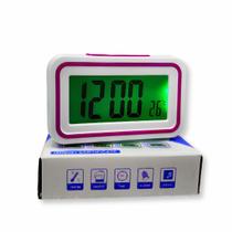 Relógio Digital de Mesa Despertador Que Fala a Hora - Rosa Relógio Digital de Mesa Despertador Que Fala a Hora - Rosa