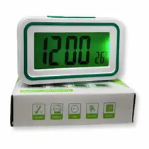 Relógio Digital de Mesa Despertador Que Fala a Hora - Verde
