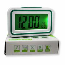 Relógio Digital de Mesa Despertador Que Fala a Hora - Verde