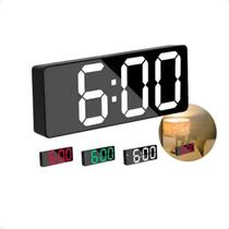 Relógio Digital De Mesa E Parede Led Com Relógio Despertador