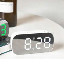 Relógio Digital de Mesa Elétrico USB Modelo espelho frente espelhada alarme decoração - DS.