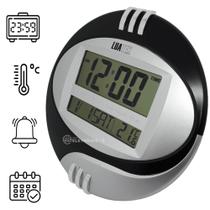 Relógio Digital de Parede e Mesa Com Calendário Alarme Temperatura Pontual ZB3001