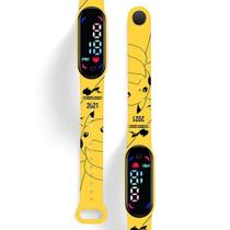 Relógio Digital do Pikachu Led Infantil à Prova D 'água Pokémon