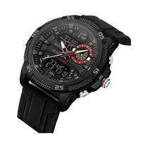 Relógio Digital Esportivo Masculino LED Com Duplo Horário, Display Luminoso De Semana E Data, Marca Relógio Digital Esportivo Masculino LED Com Duplo Horário, Display Luminoso De Semana E Data, Marca