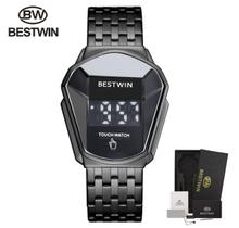 Relógio digital esportivo masculino, relógio com tela sensível ao toque em aço inoxidável, modelo de luxo 2022 Relógio digital esportivo masculino, relógio com tela sensível ao toque em aço inoxidável, modelo de luxo 2022