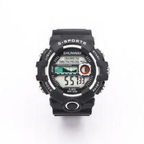 Relógio Digital Esportivo Shunway S-809 Black WR50M - Tudo em Caixa Relógio Digital Esportivo Shunway S-809 Black WR50M - Tudo em Caixa