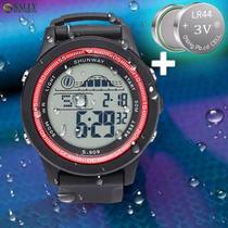 Relógio Digital Esportivo Shunway S-909 Preto com Detalhe