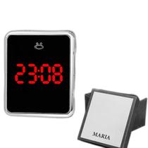 Relogio Digital Feminino Aço Inox + Pulseira Pandora + Caixa Relogio Digital Feminino Aço Inox + Pulseira Pandora + Caixa