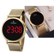 Relógio Digital Feminino Champion CH40179H Dourado Relógio Digital Feminino Champion CH40179H Dourado