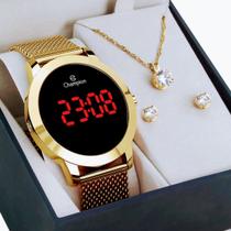 Relógio Digital Feminino Champion Dourado CH40106H