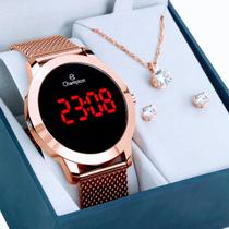 Relógio Digital Feminino Champion Rosê Gold CH40106Z