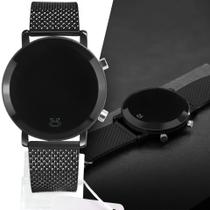 Relogio Digital Feminino Led Preto Pulseira Ajustavel