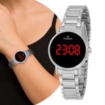 Relógio Digital Feminino Prata de Pulso Pequeno Delicado Luxo Elegante Fashion Casual Champion Relógio Digital Feminino Prata de Pulso Pequeno Delicado Luxo Elegante Fashion Casual Champion