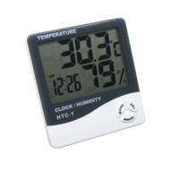 Relógio Digital Higrômetro E Termômetro Despertador Htc-1