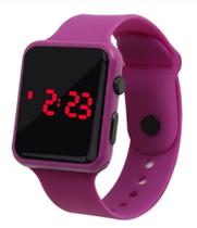 Relógio Digital Infantil Adulto De Led Pulseira Bracelete Quadrado roxo lilás
