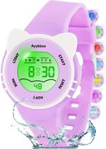 Relógio digital infantil Ayybboo à prova d'água com alarme e cronômetro Relógio digital infantil Ayybboo à prova d'água com alarme e cronômetro