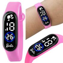 relogio digital infantil barbie bracelete rosa prova dagua presente original adolescente criança menina rosa data esportivo ajustavel