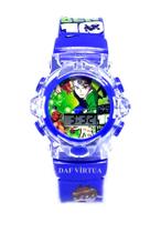 Relógio Digital Infantil Ben10 Musical Luzes Azul 3d - PLATINUM