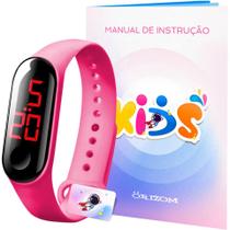 Relógio Digital Infantil Bracelete prova d agua Rosa Criança