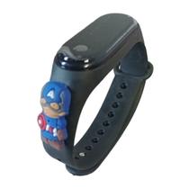 Relógio Digital Infantil Menino Capitão América À Prova DÀgua Com Led Novo Relógio Digital Infantil Menino Capitão América À Prova DÀgua Com Led Novo