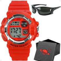 relogio digital infantil menino silicone + oculos + caixa original adolescente presente praia proteção uv alarme silicone ajustavel vermelho relogio digital infantil menino silicone + oculos + caixa original adolescente presente praia proteção uv alarme silicone ajustavel vermelho