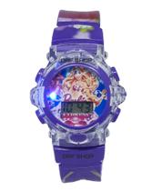 Relógio Digital Infantil Princesa Barbie Musical Luzes Lilás 3d - PLATINUM