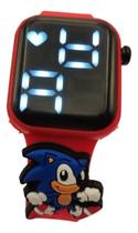 Relógio Digital Infantil Sonic Anime Resistente À Água Red