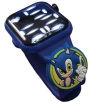 Relógio Digital Infantil SONIC face Resistente à Água Azul Relógio Digital Infantil SONIC face Resistente à Água Azul