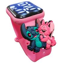 Relógio Digital Infantil Stitch_Angel_JUNTOS_Rosa - SMACTUDO Relógio Digital Infantil Stitch_Angel_JUNTOS_Rosa - SMACTUDO