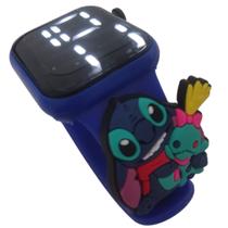 Relógio Digital Infantil Stitch&Pelucia_Cor-Azul Relógio Digital Infantil Stitch&Pelucia_Cor-Azul