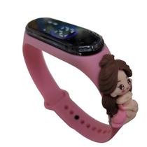 Relógio Digital Infantil Touch Resistente à Água - Bella - Bela e a Fera - Rosa
