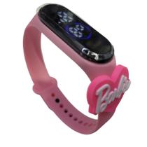 Relógio Digital Infantil Touch Resistente à Água - Coração Barbie - Rosa - SMACTUDO Relógio Digital Infantil Touch Resistente à Água - Coração Barbie - Rosa - SMACTUDO