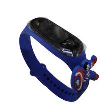 Relógio Digital Infantil Touch Resistente à Água - Herói Capitão América 1- Azul - SMACTUDO