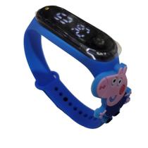 Relógio Digital Infantil Touch Resistente à Água - Peppa Pig - Azul - SMACTUDO Relógio Digital Infantil Touch Resistente à Água - Peppa Pig - Azul - SMACTUDO